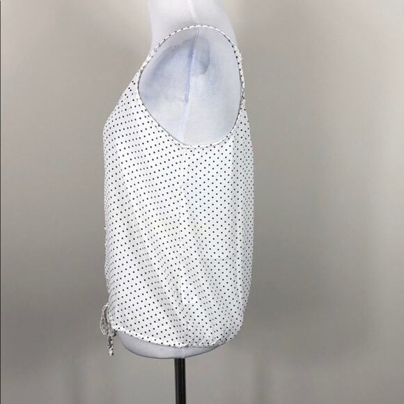 Hippie Rose Top Polka Dot V Neck Faux Button - Picture 4 of 7